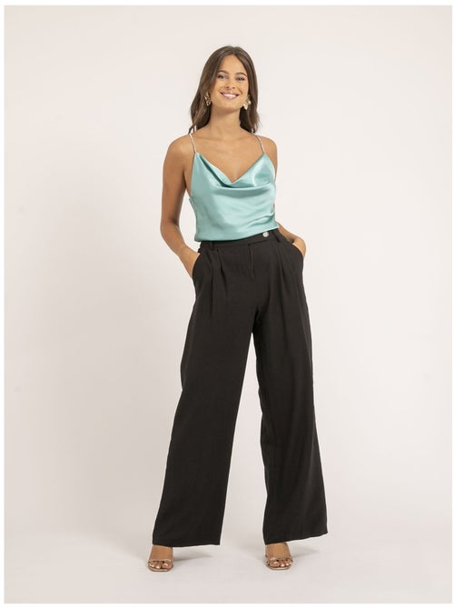 Caraco in satin con scollo a tulipano FOLINE - Kiabi