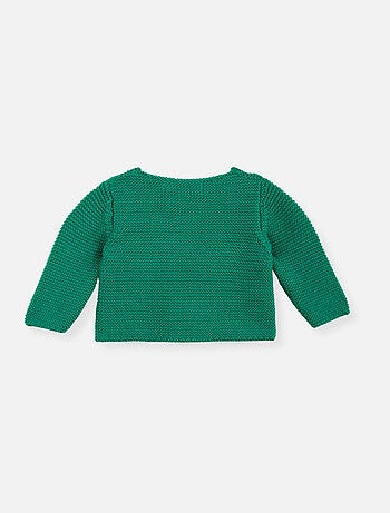 Cardigan a 4 Bottoni in Cotone Biologico