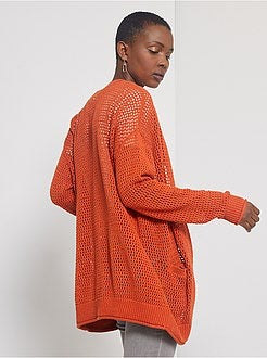 Cardigan a cascata in tricot - Kiabi