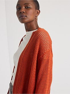 Cardigan a cascata in tricot - Kiabi