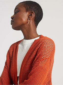 Cardigan a cascata in tricot - Kiabi