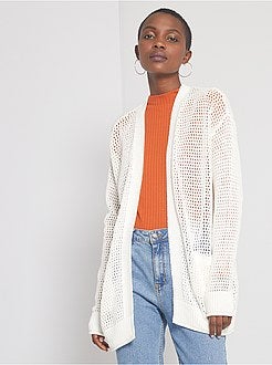Cardigan a cascata in tricot - Kiabi