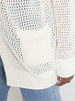 Cardigan a cascata in tricot - Kiabi