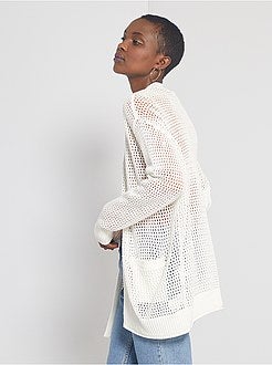 Cardigan a cascata in tricot - Kiabi