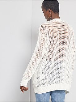 Cardigan a cascata in tricot - Kiabi