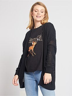 Cardigan a cascata in tricot - Kiabi