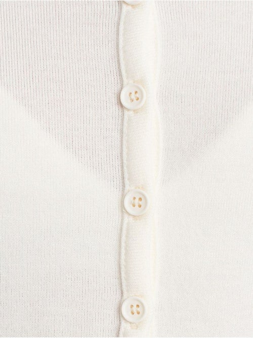 Cardigan a coste con abbottonatura frontale dilvin - Kiabi Cardigan a coste con abbottonatura frontale dilvin - Kiabi
