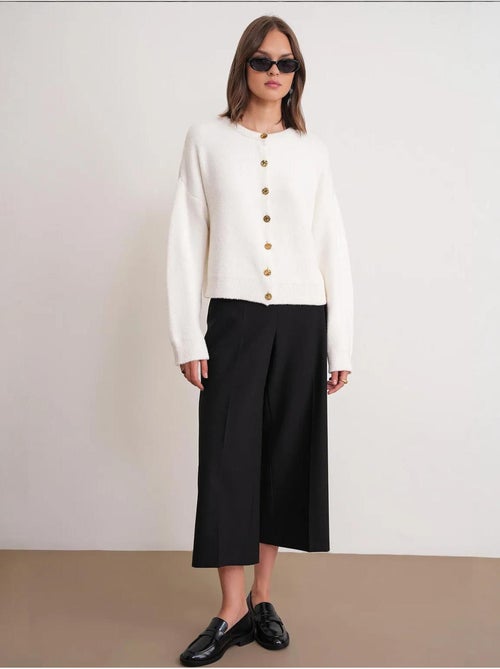 Cardigan a coste con bottoni mixray - Kiabi