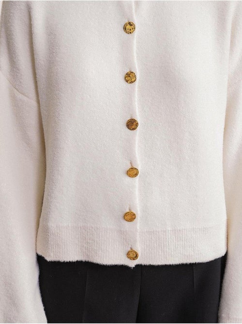 Cardigan a coste con bottoni mixray - Kiabi