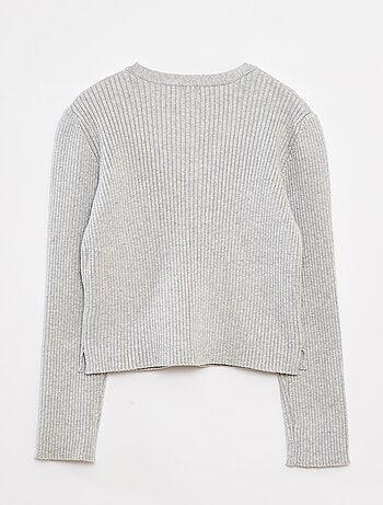 Cardigan a coste con fiocchi in velluto