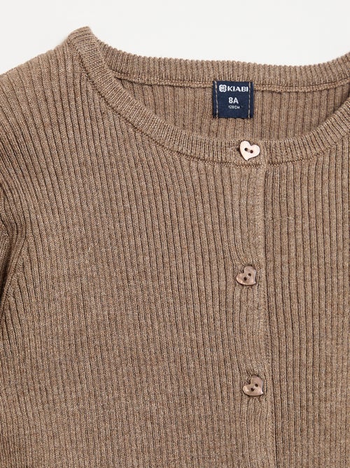 Cardigan a costine a maniche lunghe - Kiabi