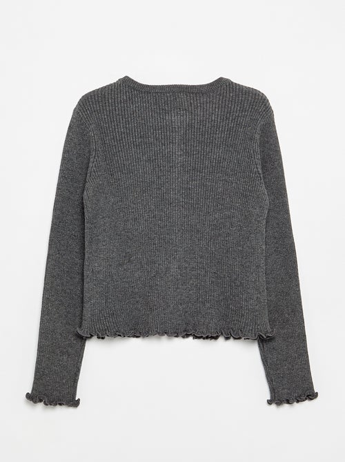 Cardigan a costine a maniche lunghe - Kiabi