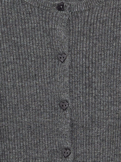 Cardigan a costine a maniche lunghe - Kiabi