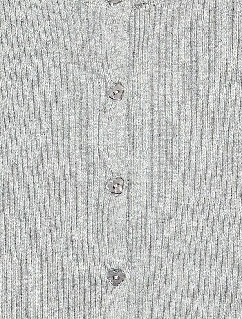 Cardigan a costine a maniche lunghe