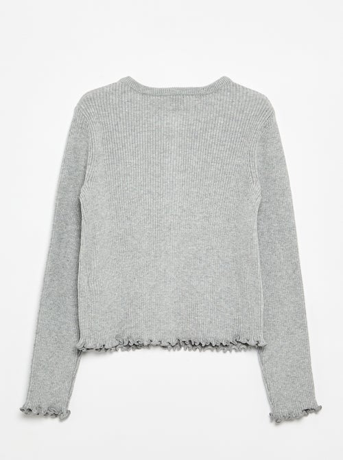 Cardigan a costine a maniche lunghe - Kiabi