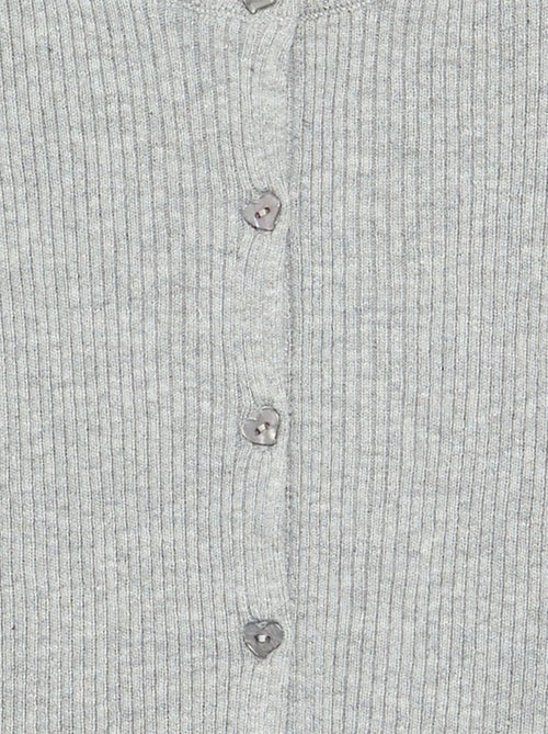 Cardigan a costine a maniche lunghe - Kiabi