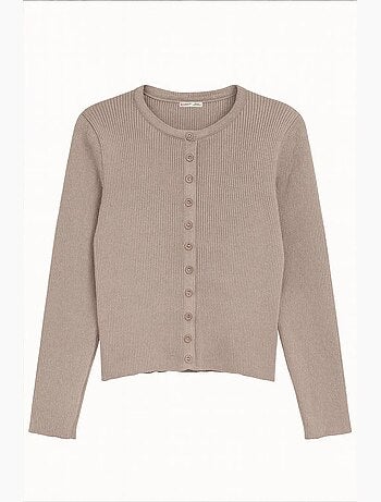 Cardigan a costine slim fit con bottoni mixray