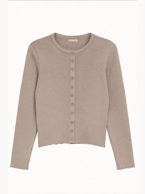 Cardigan a costine slim fit con bottoni mixray - Kiabi Cardigan a costine slim fit con bottoni mixray - Kiabi