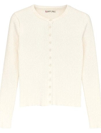 Cardigan a costine slim fit con bottoni mixray