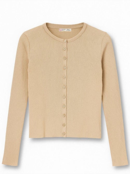 Cardigan a costine slim fit con bottoni mixray - Kiabi Cardigan a costine slim fit con bottoni mixray - Kiabi