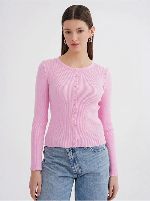 Cardigan a costine slim fit con bottoni mixray - Kiabi Cardigan a costine slim fit con bottoni mixray - Kiabi