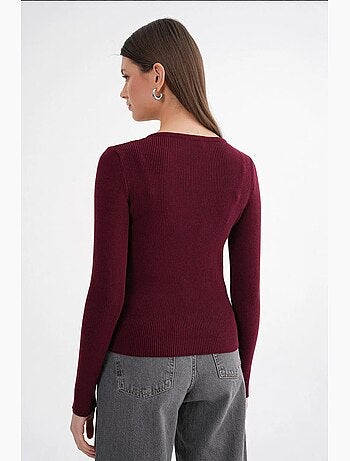 Cardigan a costine slim fit con bottoni mixray
