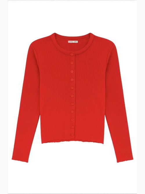 Cardigan a costine slim fit con bottoni mixray - Kiabi Cardigan a costine slim fit con bottoni mixray - Kiabi