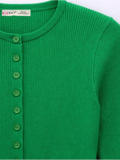 Cardigan a costine slim fit con bottoni mixray - Kiabi Cardigan a costine slim fit con bottoni mixray - Kiabi