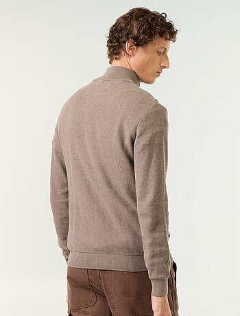 Cardigan a maglia fine con cerniera