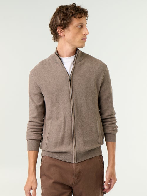 Cardigan a maglia fine con cerniera - Kiabi Cardigan a maglia fine con cerniera - Kiabi