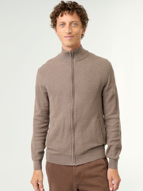 Cardigan a maglia fine con cerniera - Kiabi Cardigan a maglia fine con cerniera - Kiabi