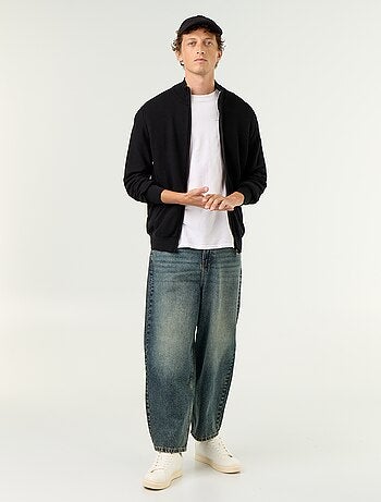 Cardigan a maglia fine con cerniera