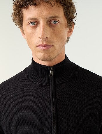 Cardigan a maglia fine con cerniera