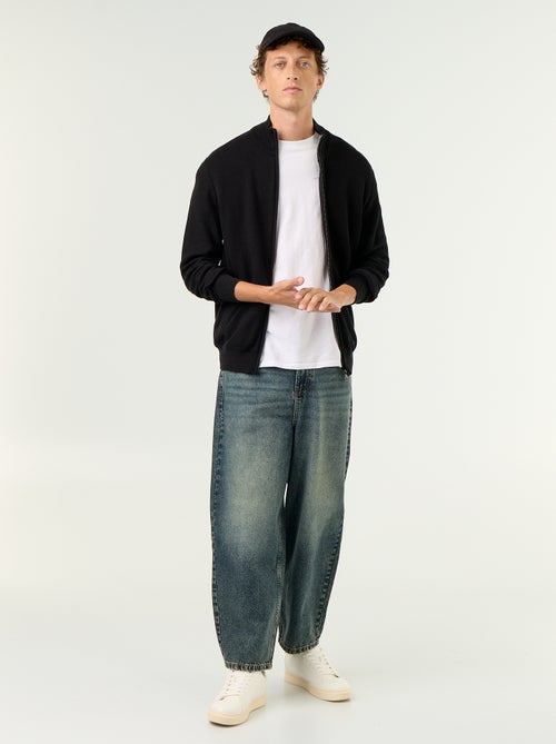 Cardigan a maglia fine con cerniera - Kiabi