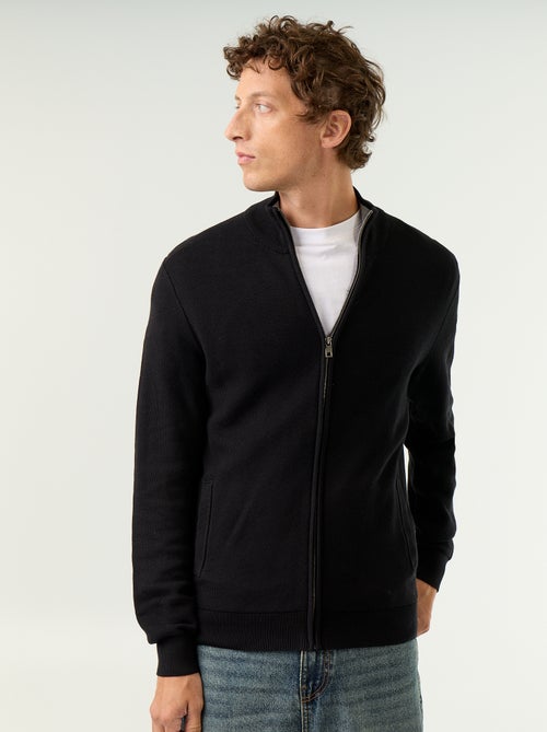 Cardigan a maglia fine con cerniera - Kiabi