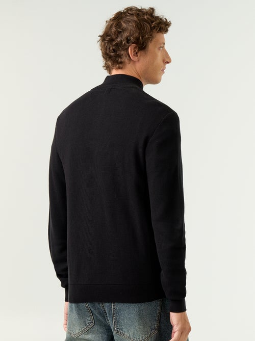 Cardigan a maglia fine con cerniera - Kiabi