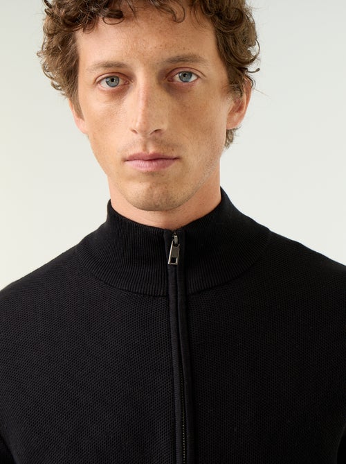Cardigan a maglia fine con cerniera - Kiabi