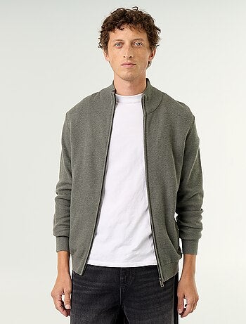 Cardigan a maglia fine con cerniera