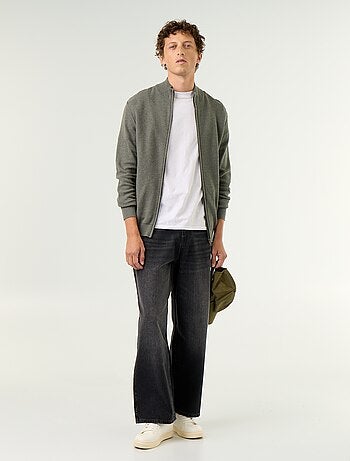 Cardigan a maglia fine con cerniera