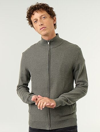 Cardigan a maglia fine con cerniera