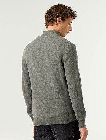 Cardigan a maglia fine con cerniera