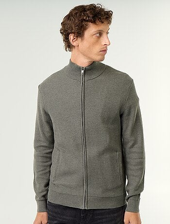 Cardigan a maglia fine con cerniera