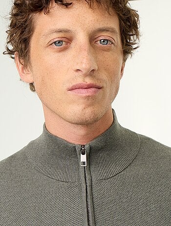 Cardigan a maglia fine con cerniera