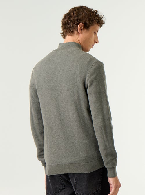 Cardigan a maglia fine con cerniera - Kiabi Cardigan a maglia fine con cerniera - Kiabi