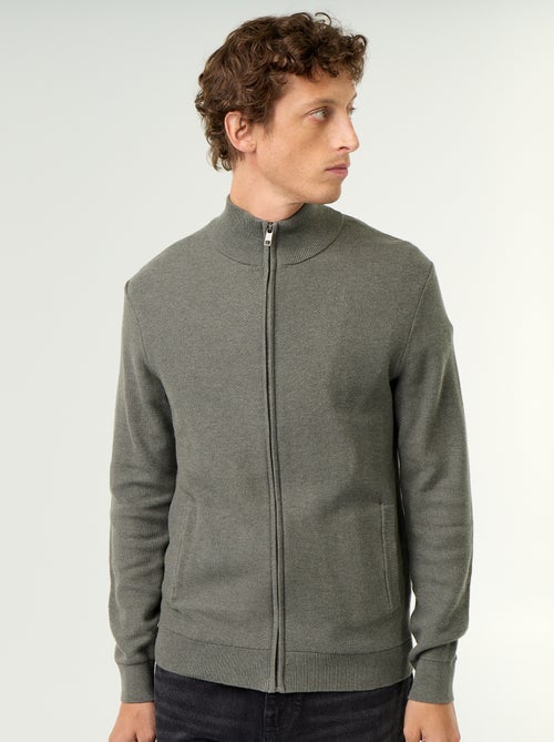 Cardigan a maglia fine con cerniera - Kiabi Cardigan a maglia fine con cerniera - Kiabi