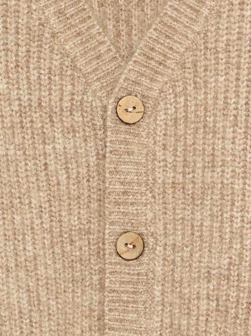 Cardigan a maglia grossa Beige - Kiabi