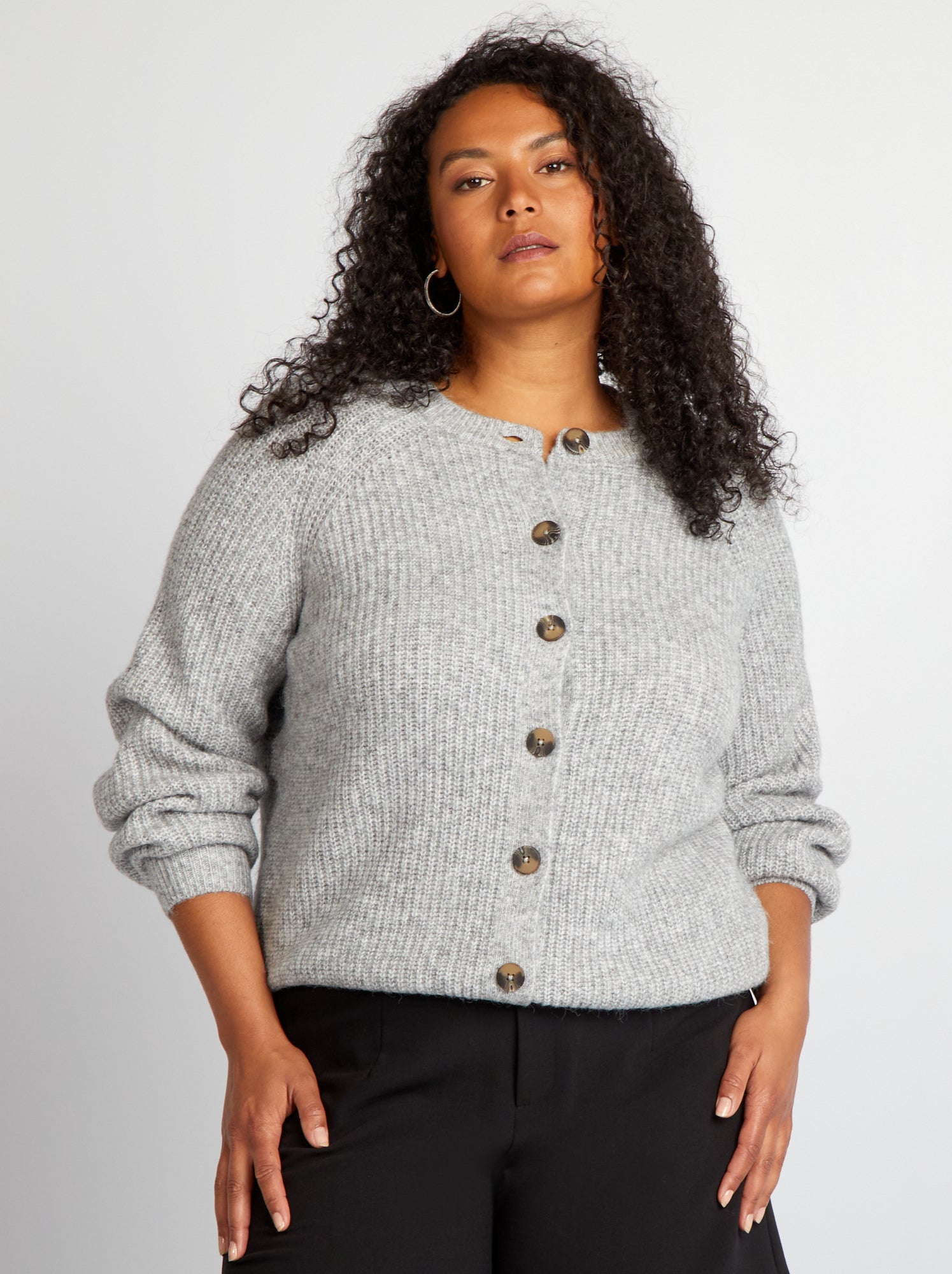 Cardigan a maglia grossa GRIGIO Kiabi 18.00