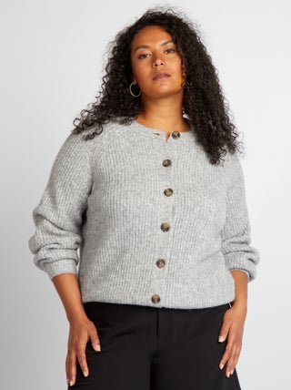 Cardigan a maglia grossa