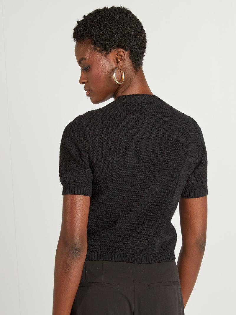 Cardigan à Maniche cardigan a maniche corte - nero - Kiabi