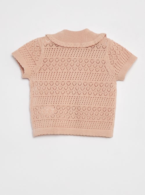 Cardigan a maniche corte in maglia traforata - Kiabi